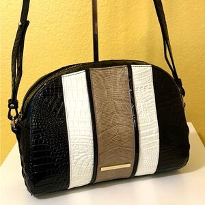 ❤️🎷NWOT Brahmin Abby Crossbody/Shoulder Bag in Black Amida Melbourne Leather🎷❤️
